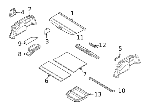 Interior Trim - Rear Body for 2000 Subaru Outback #0