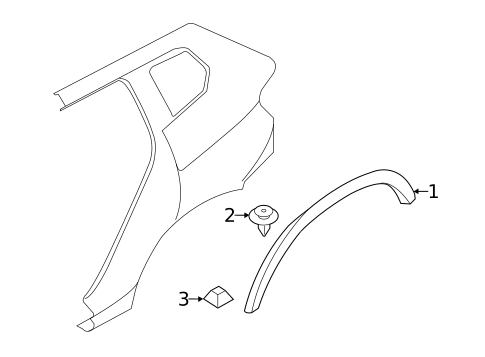 Exterior Trim - Quarter Panel for 2016 BMW X3 #0