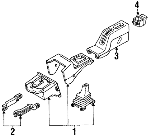 Center Console for 1993 Mazda Protege #0