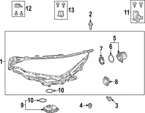 Headlamp Components for 2025 Lexus NX350h #0