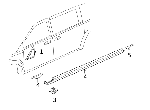 Exterior Trim - Pillars for 2009 Volkswagen Routan #0