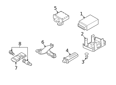 Tire Pressure Monitor Components for 2008 Mini Cooper #0