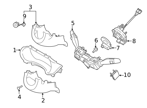 Shroud, Switches & Levers for 2006 Kia Rio5 #2