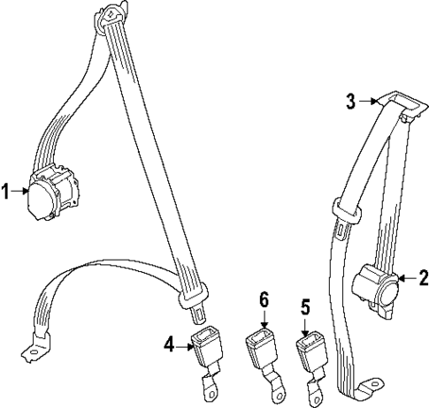 Rear Seat Belts for 2025 Volkswagen ID. Buzz #0