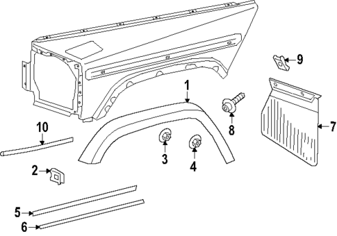 Exterior Trim - Fender for 2025 Mercedes-Benz G63 AMG #0