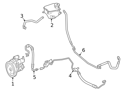 Pump & Hoses for 2018 Mercedes-Benz SLC300 #1