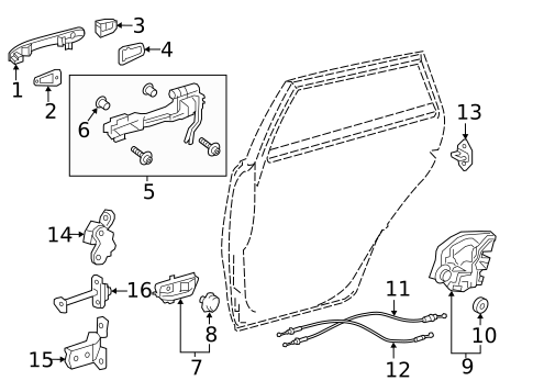 Lock & Hardware for 2025 Toyota Corolla #1