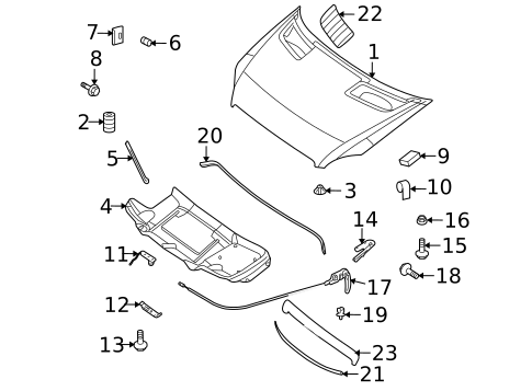 Hood & Components for 2009 Dodge Sprinter 2500 #0