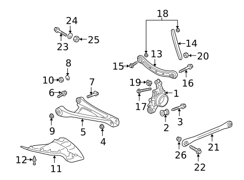 Rear Suspension for 2007 Volkswagen Touareg #1