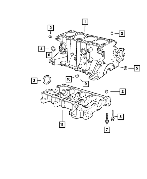 Cylinder Block for 2010 Chrysler PT Cruiser #0