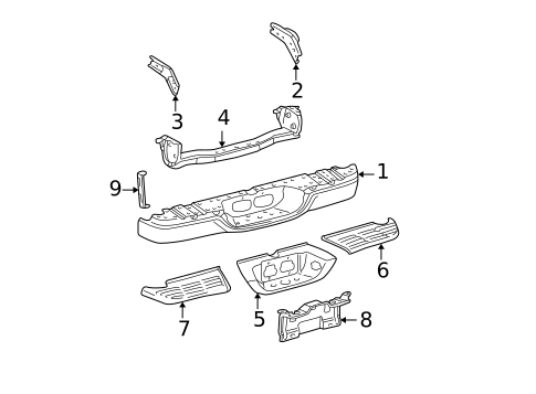 Bumper & Components - Rear for 2005 Toyota Tundra #1