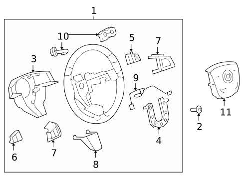 Steering Wheel & Trim for 2011 Cadillac CTS #0