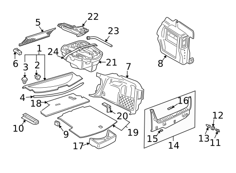 Interior Trim - Rear Body for 2000 Volkswagen Jetta #0