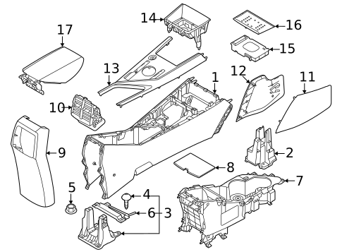 Center Console for 2023 Kia Niro #0