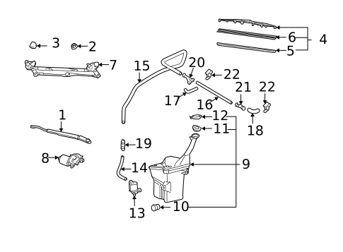 Wiper & Washer Components for 2005 Scion xB #0