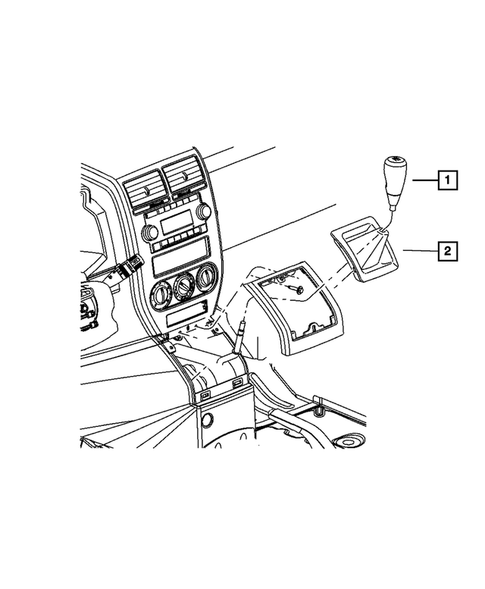 Gearshift Controls and Related Parts for 2008 Jeep Patriot #2