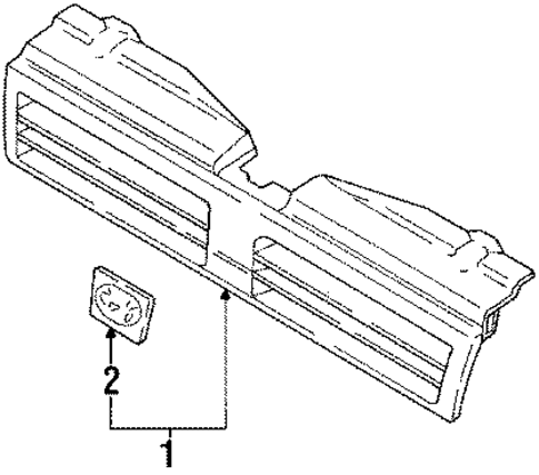 Grille for 1990 Subaru Loyale #0