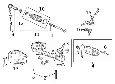 Steering Gear & Linkage for 2016 Buick LaCrosse #5