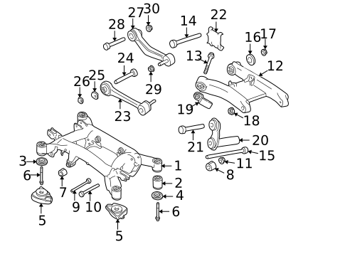 Rear Suspension for 2000 BMW 528i #2