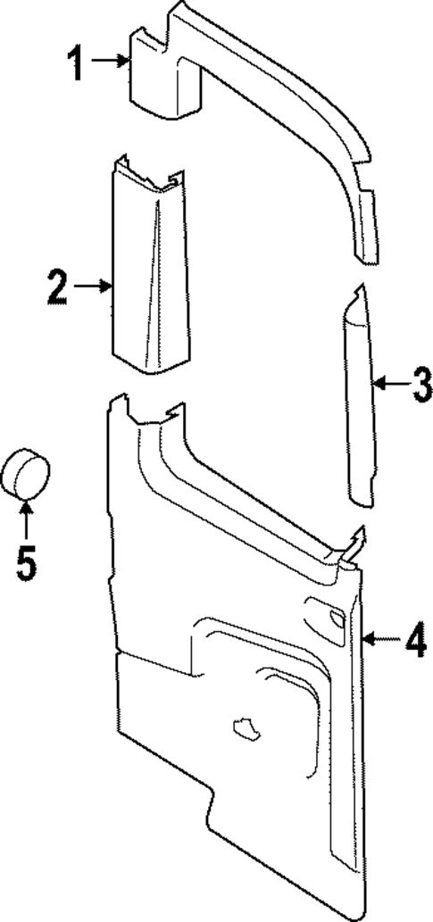 Interior Trim - Back Door for 2024 Ford E-Transit #1