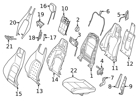 Front Seat Components for 2013 Mercedes-Benz E 350 #8
