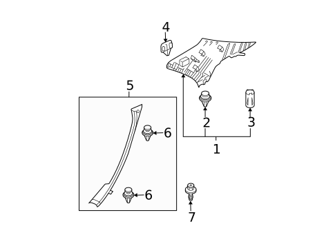 Interior Trim - Quarter Panels for 2006 Mazda 6 #0