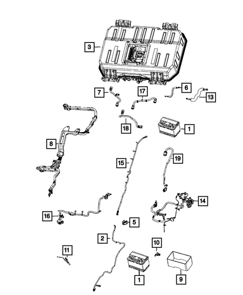 Battery, Battery Tray and Cables for 2022 Chrysler Voyager #4