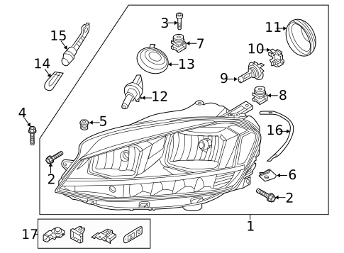 Headlamp Components for 2019 Volkswagen GTI #0