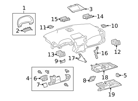Instrument Panel Components for 2015 Lexus RX350 #0