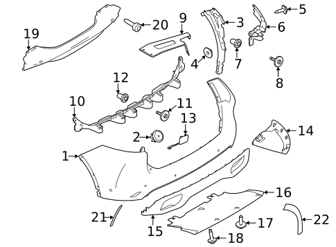 Bumper & Components - Rear for 2021 Jaguar F-Pace #0