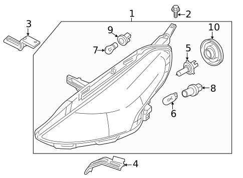 Bulbs - Chassis for 2019 Nissan Versa #2