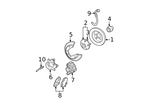 Rear Brakes for 2004 Mercury Sable #3
