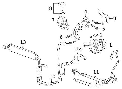 Pump & Hoses for 2011 Cadillac CTS #2
