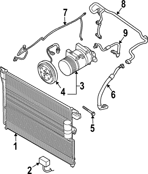 Condenser, Compressor & Lines for 2024 Nissan Frontier #0