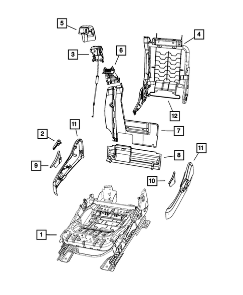 Front Seats - Adjusters, Recliners, Shields and Risers for 2010 Chrysler Sebring #4