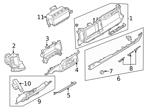 Instrument Panel Components for 2022 Ford Bronco #1