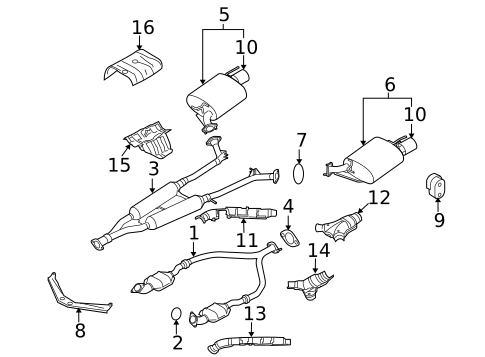 Exhaust Components for 2009 INFINITI M45 #0