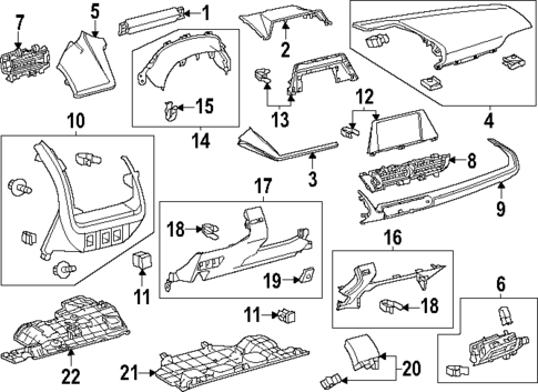 Instrument Panel Components for 2025 Toyota Prius #0