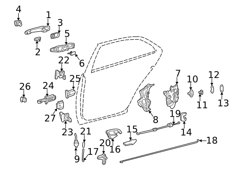 Lock & Hardware for 2001 Mercedes-Benz E55 AMG #1