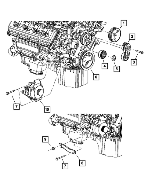 Pulleys and Related Parts for 2007 Dodge Charger #2