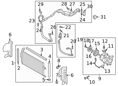Condenser, Compressor & Lines for 2018 Hyundai Elantra GT #0