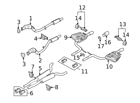 Exhaust Components for 2006 Audi A6 Quattro #0