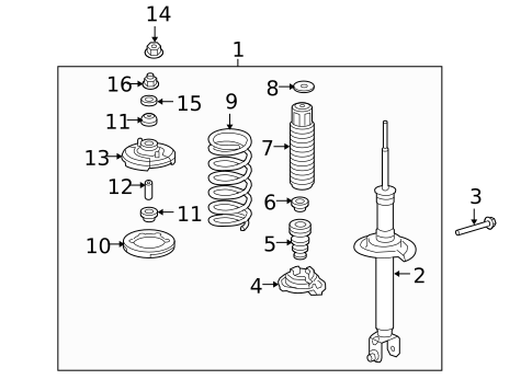 Struts & Components for 2012 Honda Crosstour #2