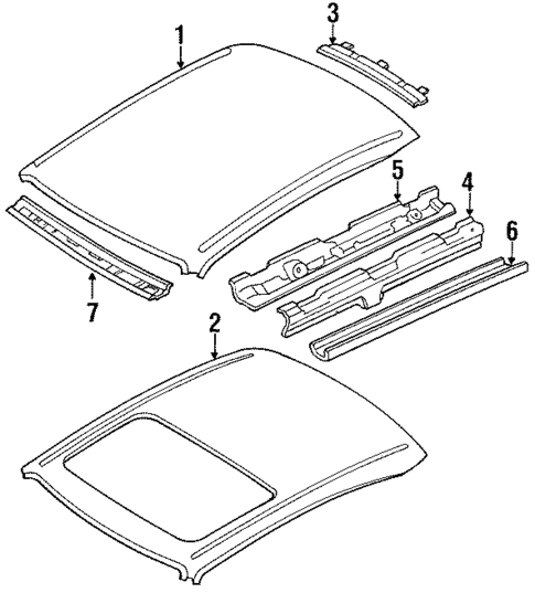 Roof & Components for 1991 Toyota Cressida #0