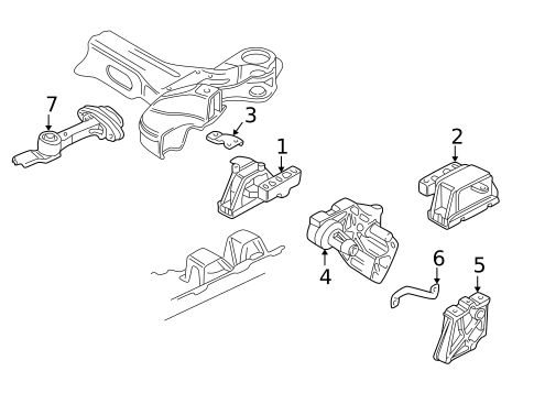 Engine & Trans Mounting for 2005 Volkswagen Jetta #0