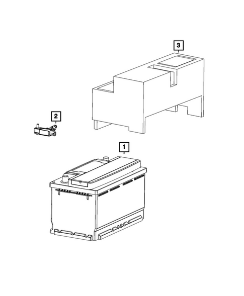 Battery, Battery Tray and Cables for 2026 Ram 3500 #9