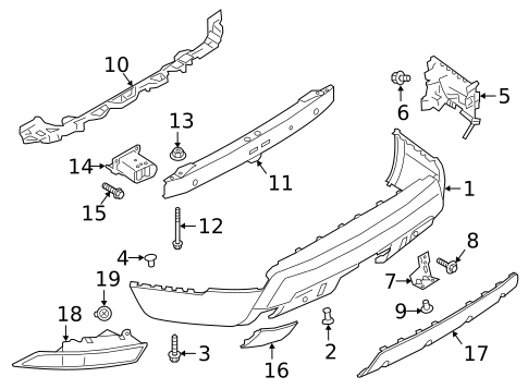 Bumper & Components - Rear for 2020 Land Rover Defender 110 #1