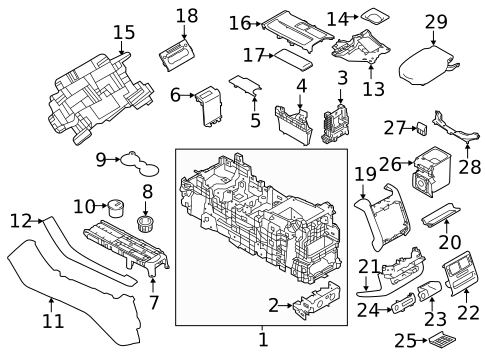 Front Console for 2022 Land Rover Range Rover Sport #0