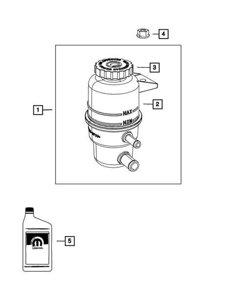 Power Steering Pump and Reservoir for 2011 Chrysler Town & Country #1
