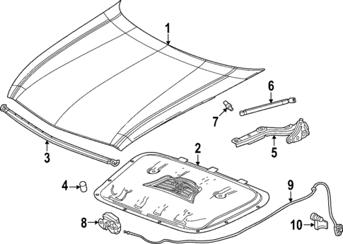 Hood & Components for 2025 Cadillac LYRIQ #0